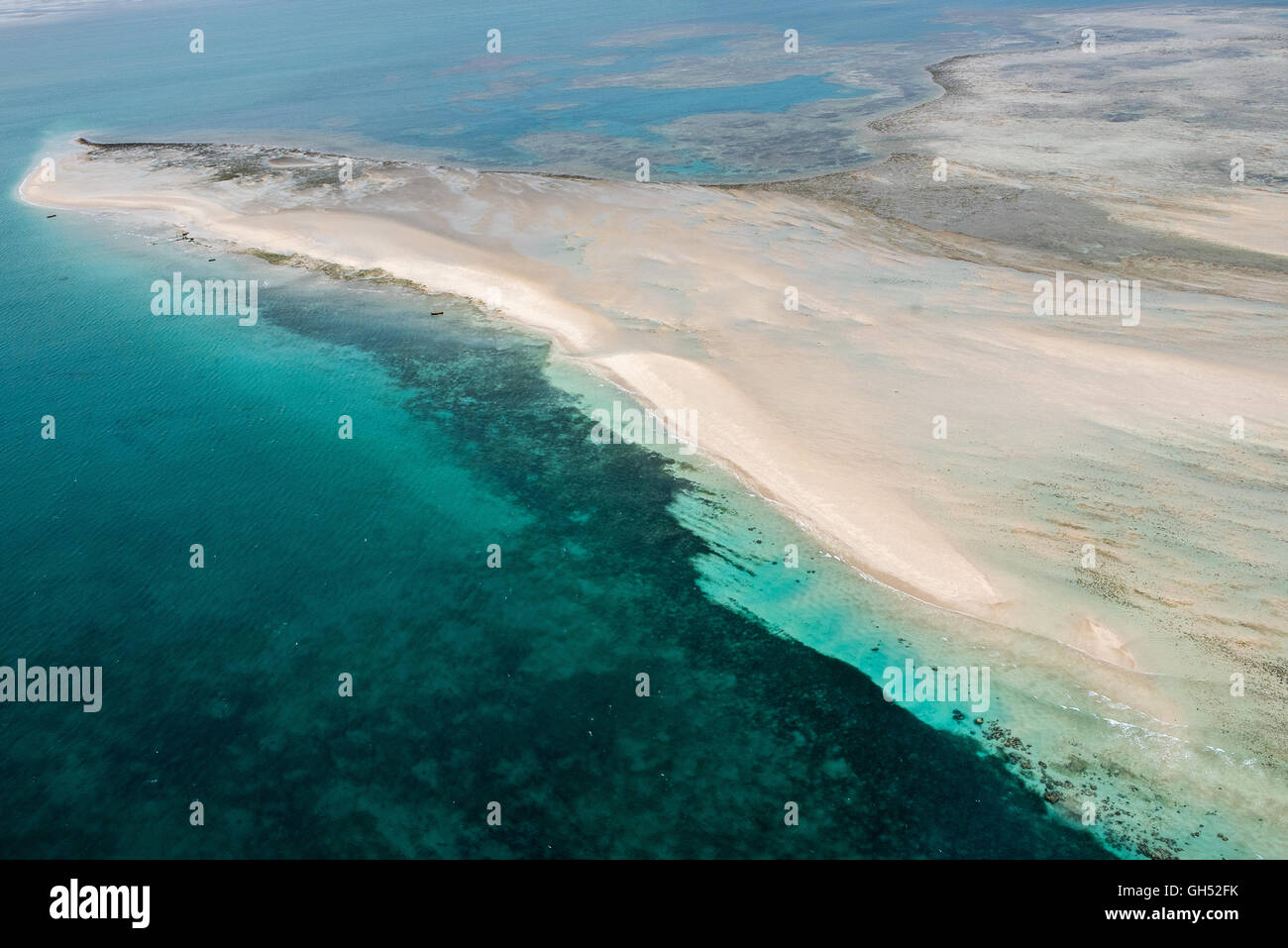 Isla de arena en el archipiélago Quirimbas Mozambique Foto de stock