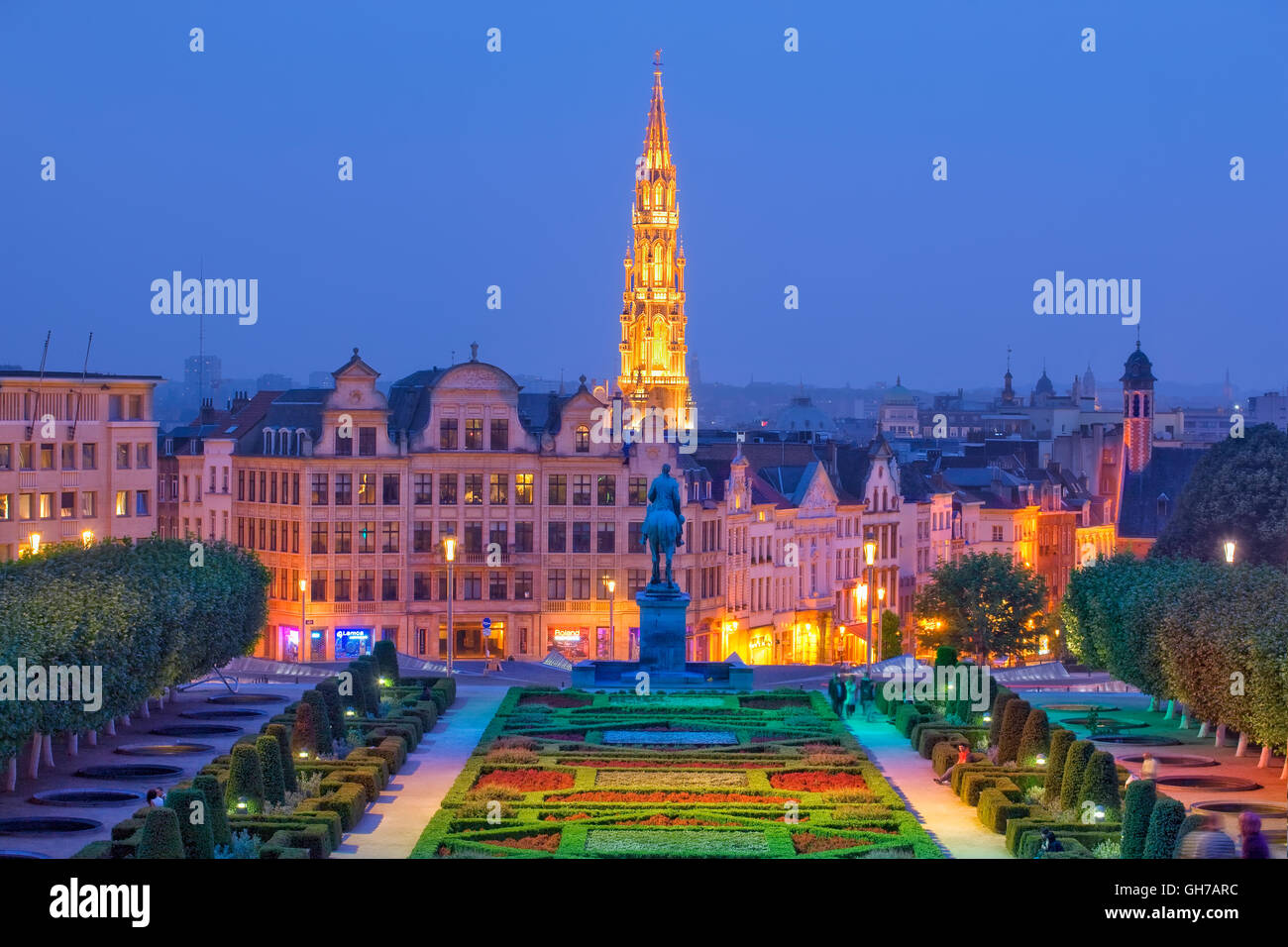 Albertine square en Bruselas, Bélgica Foto de stock