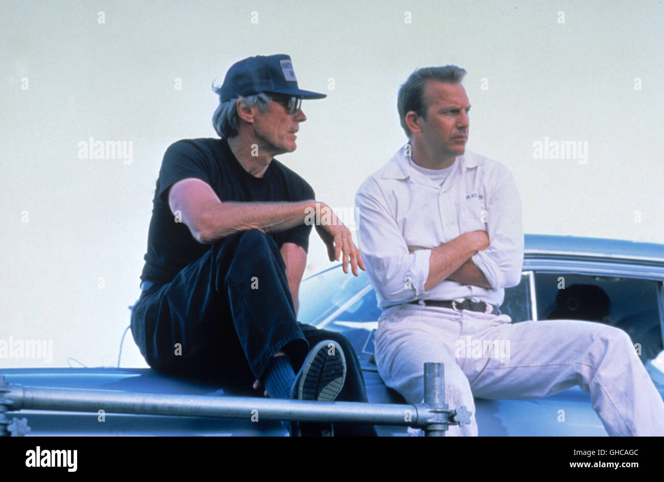 Un mundo perfecto, USA 1993 Director Clint Eastwood Clint Eastwood y Kevin Costner en el Un mundo perfecto, USA 1993 Director Clint Eastwood Clint Eastwood y Kevin Costner en el