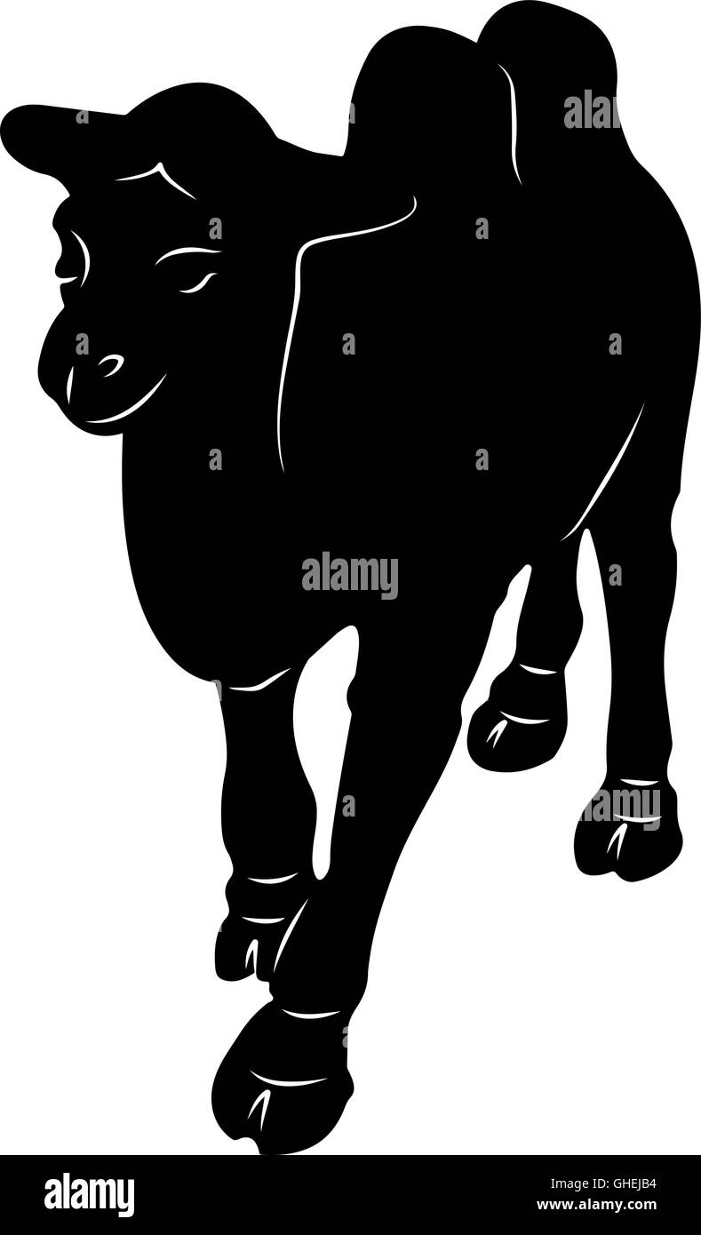 Camello icono ilustración vectorial silueta estilizada Ilustración del Vector