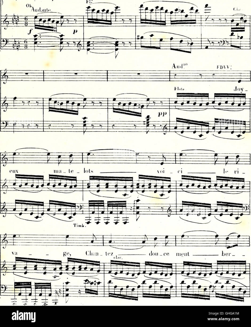 Robinson Crusoé; opéra comique en 3 actes (5 tableaux) (1867) Foto de stock