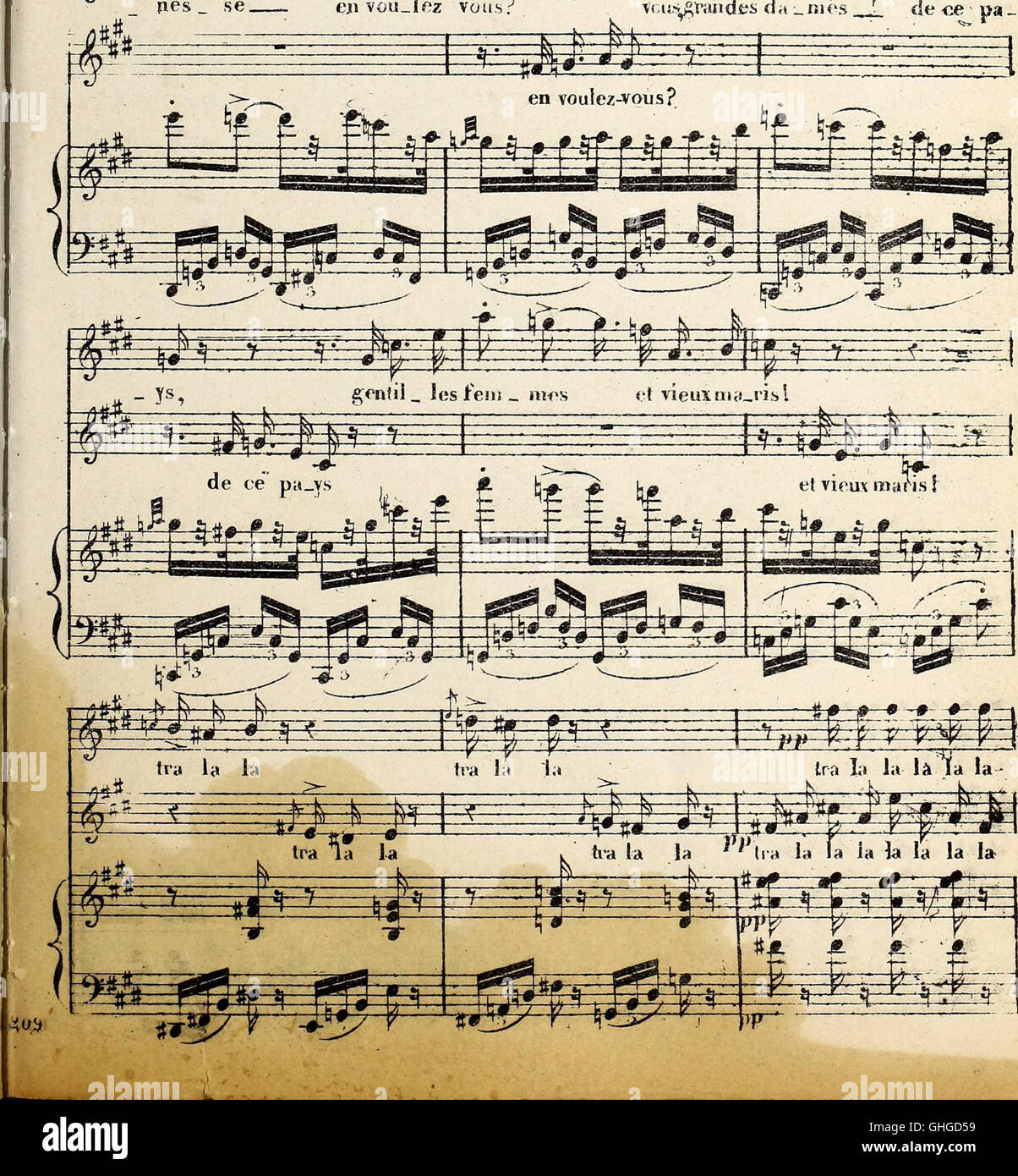 Les Huguenots - opéra en cinq actes (1800) Foto de stock