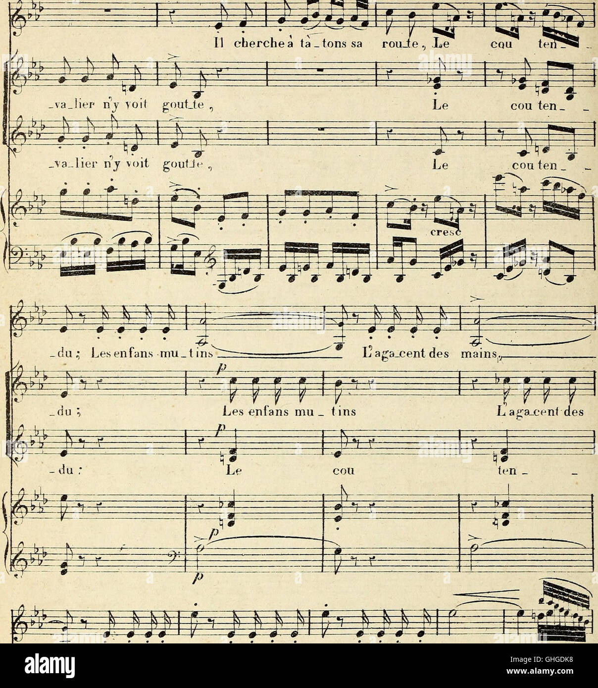 Les Huguenots - opéra en cinq actes (1800) Foto de stock