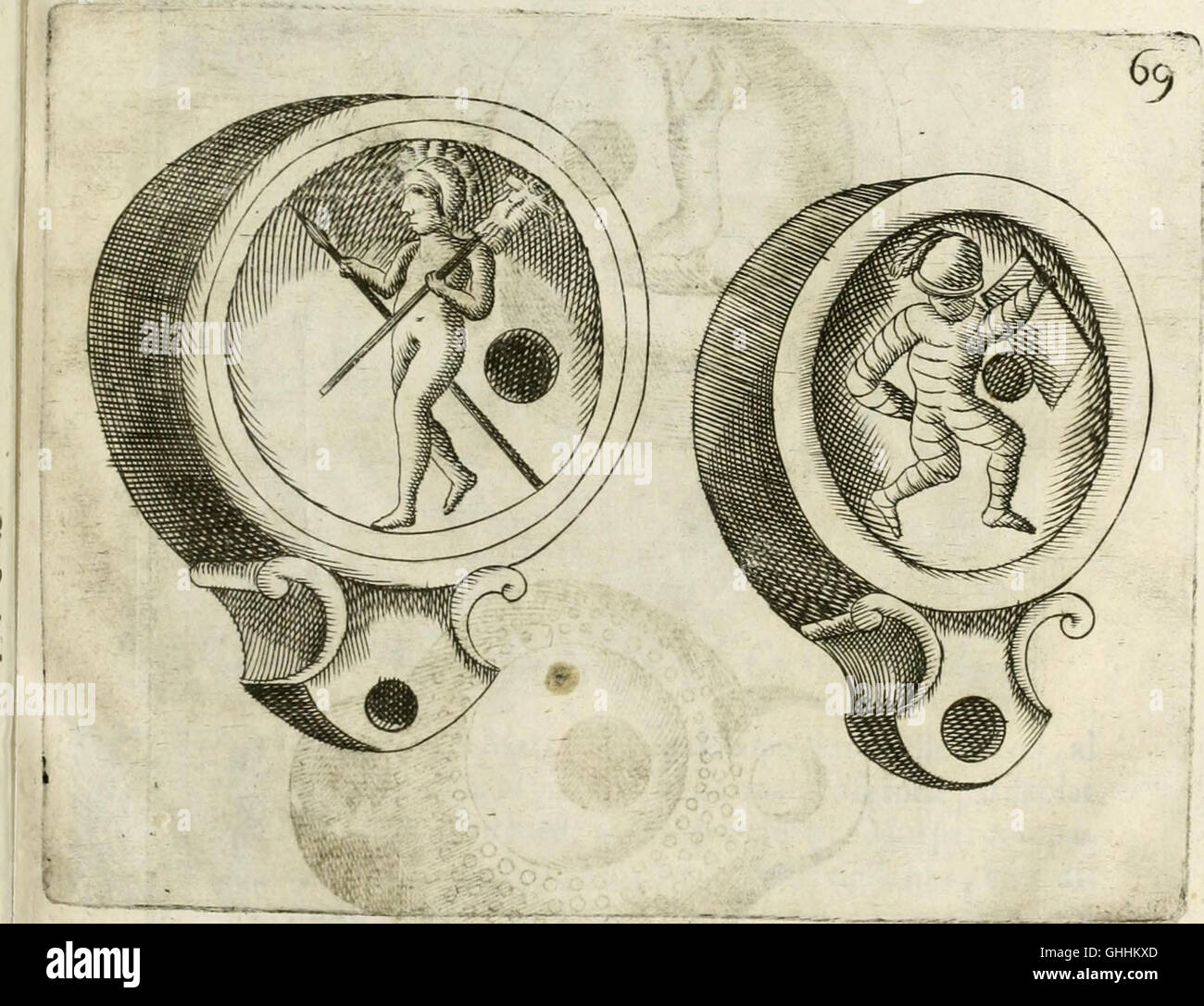 Nota del mvseo overo, Memorie di Lodovico Moscardó (1656) Foto de stock
