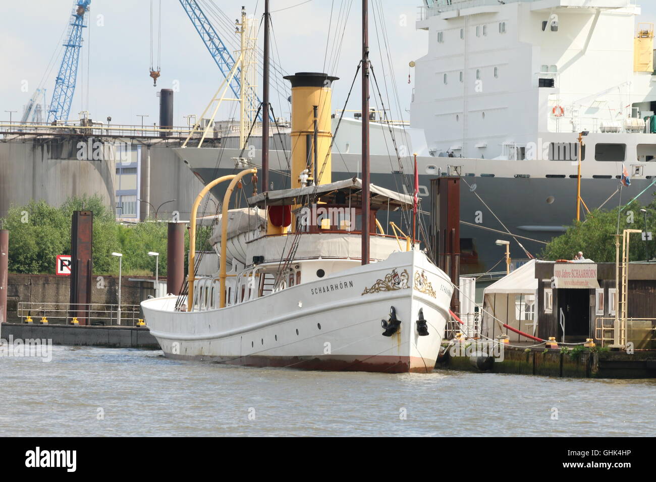 Steam Yacht Schaarhorn histórico en Hamburgo, Alemania. Foto de stock