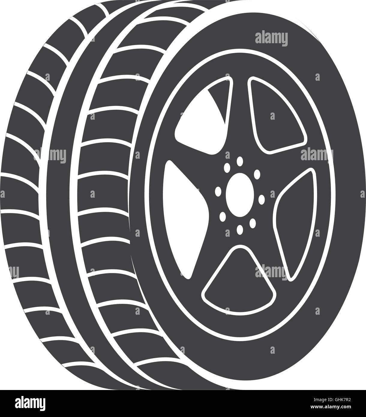 Llanta de la rueda de neumático de coche icono gráfico vectorial Imagen  Vector de stock - Alamy