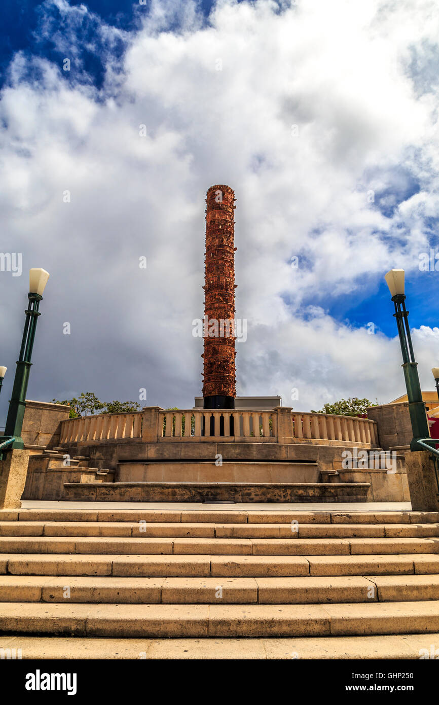El Totem monumento en el Viejo San Juan, Puerto Rico Fotografía de