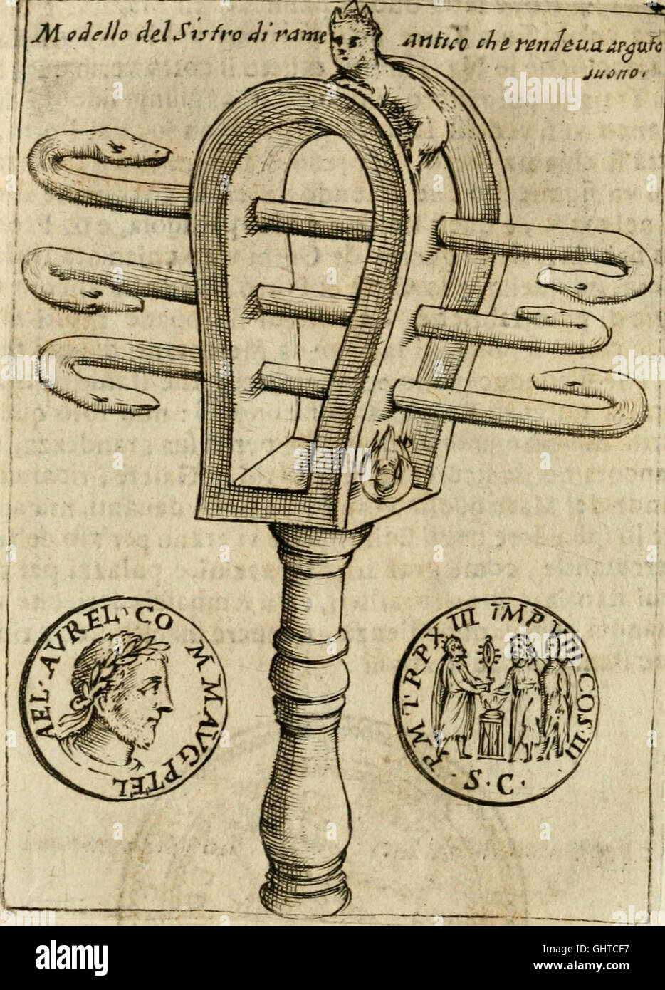 Ritratto di Roma Antica - nel qvale sono i principali figvrati tempij, theatri, anfiteatri, cerchi, naumachie, archi trionfali, curie, basiliche, colonne, ordine del trionfo, dignita militari, e Foto de stock