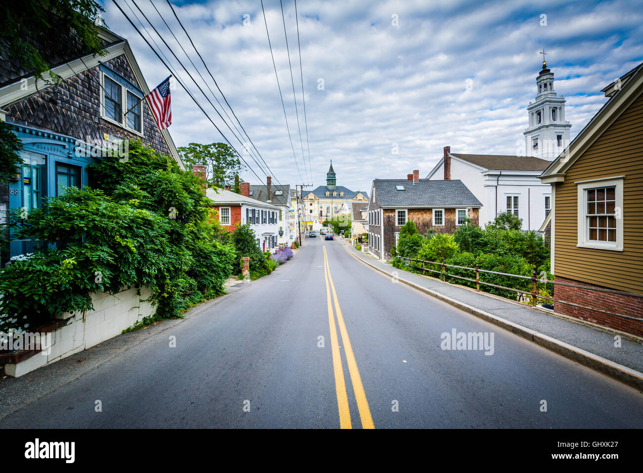 Bradford Street, en Provincetown, en Cape Cod, Massachusetts. Foto de stock