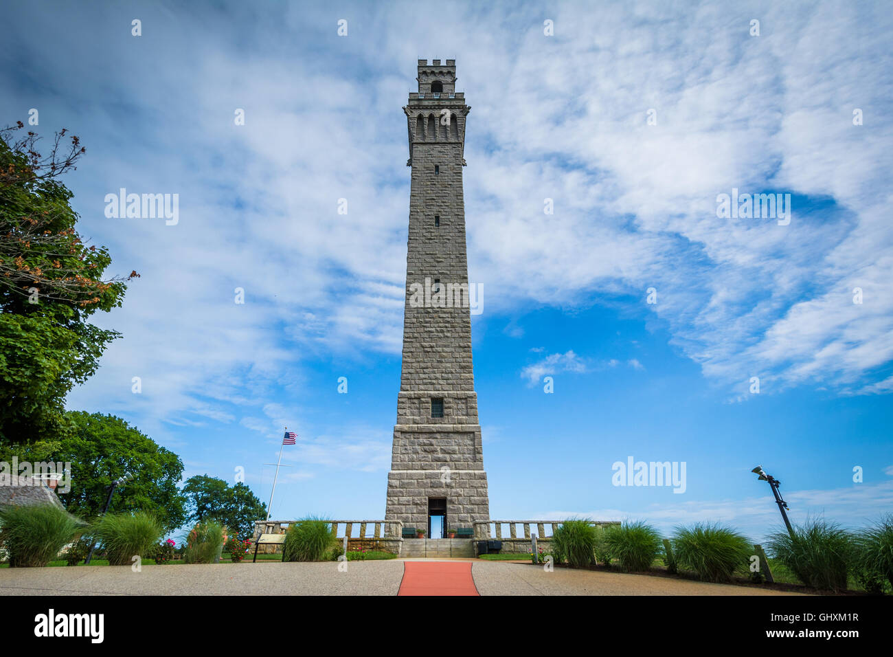 El Peregrino Monumento en Provincetown, en Cape Cod, Massachusetts. Foto de stock