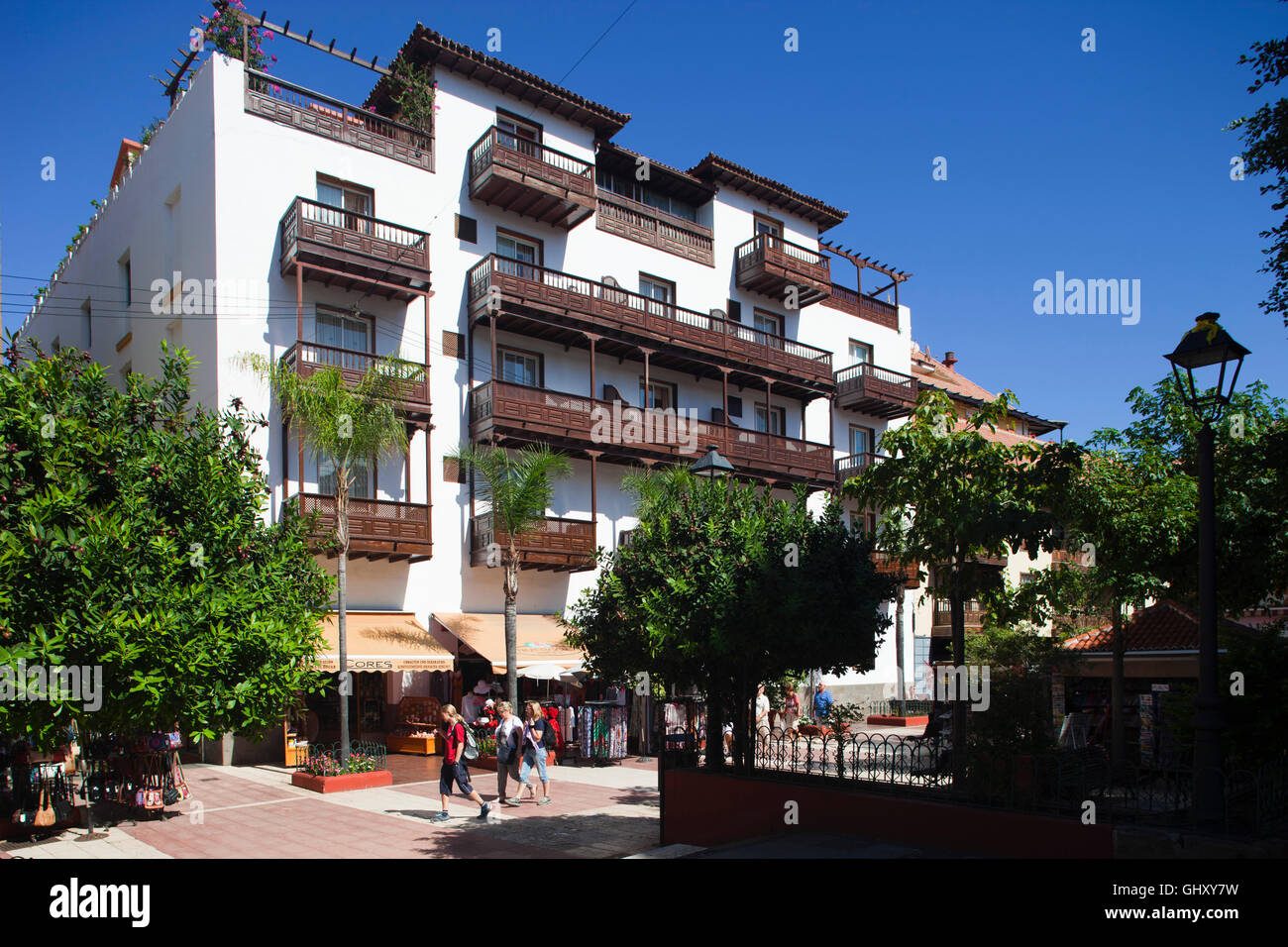 Hotel Monopol, Puerto de la Cruz, ciudad de la isla de Tenerife,  archipiélago de Canarias, España, Europa Fotografía de stock - Alamy