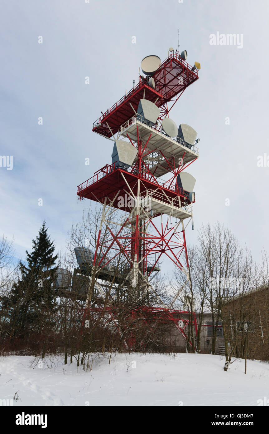 Gumpoldskirchen: Remitente Anninger , una estación de radio de Telekom Austria, Austria, Niederösterreich, Baja Austria, Wienerwald, Vie Foto de stock