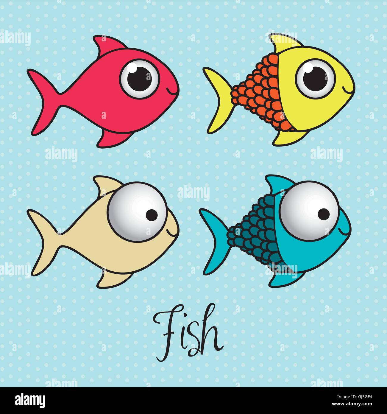 Ilustración de peces animales acuáticos illustratio Dibujos vectoriales  Imagen Vector de stock - Alamy