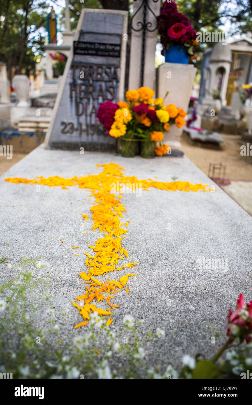 Margarita En general Desmantelar El día de los muertos,decoración de tumbas en el cementerio de San Miguel,  Oaxaca, México Fotografía de stock - Alamy