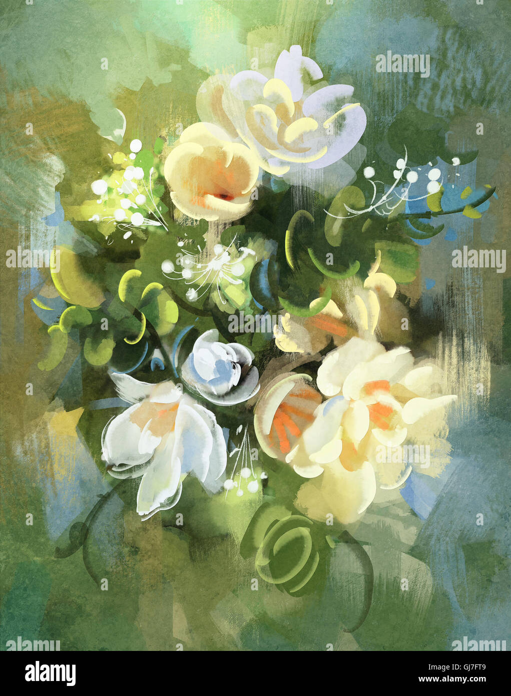 Pintura de flores fotografías e imágenes de alta resolución - Alamy