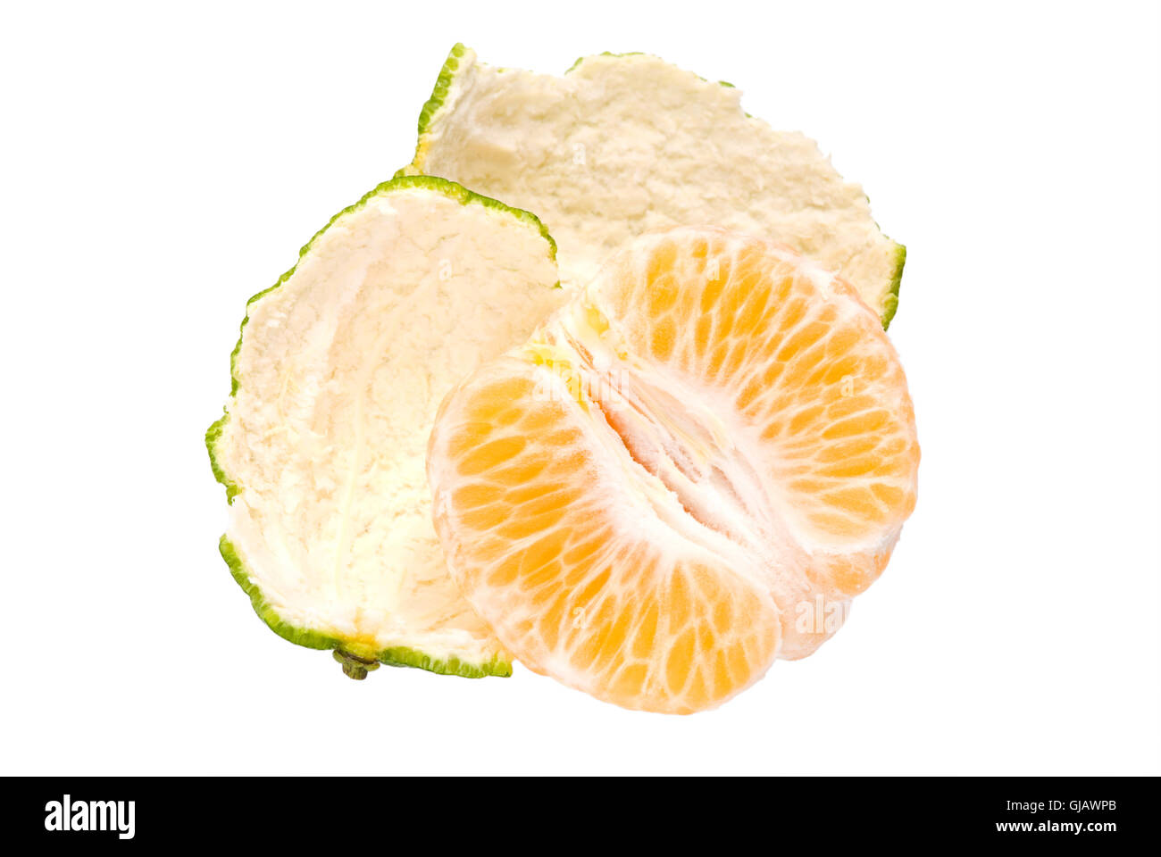 Rodaja de mandarina fresca Foto de stock