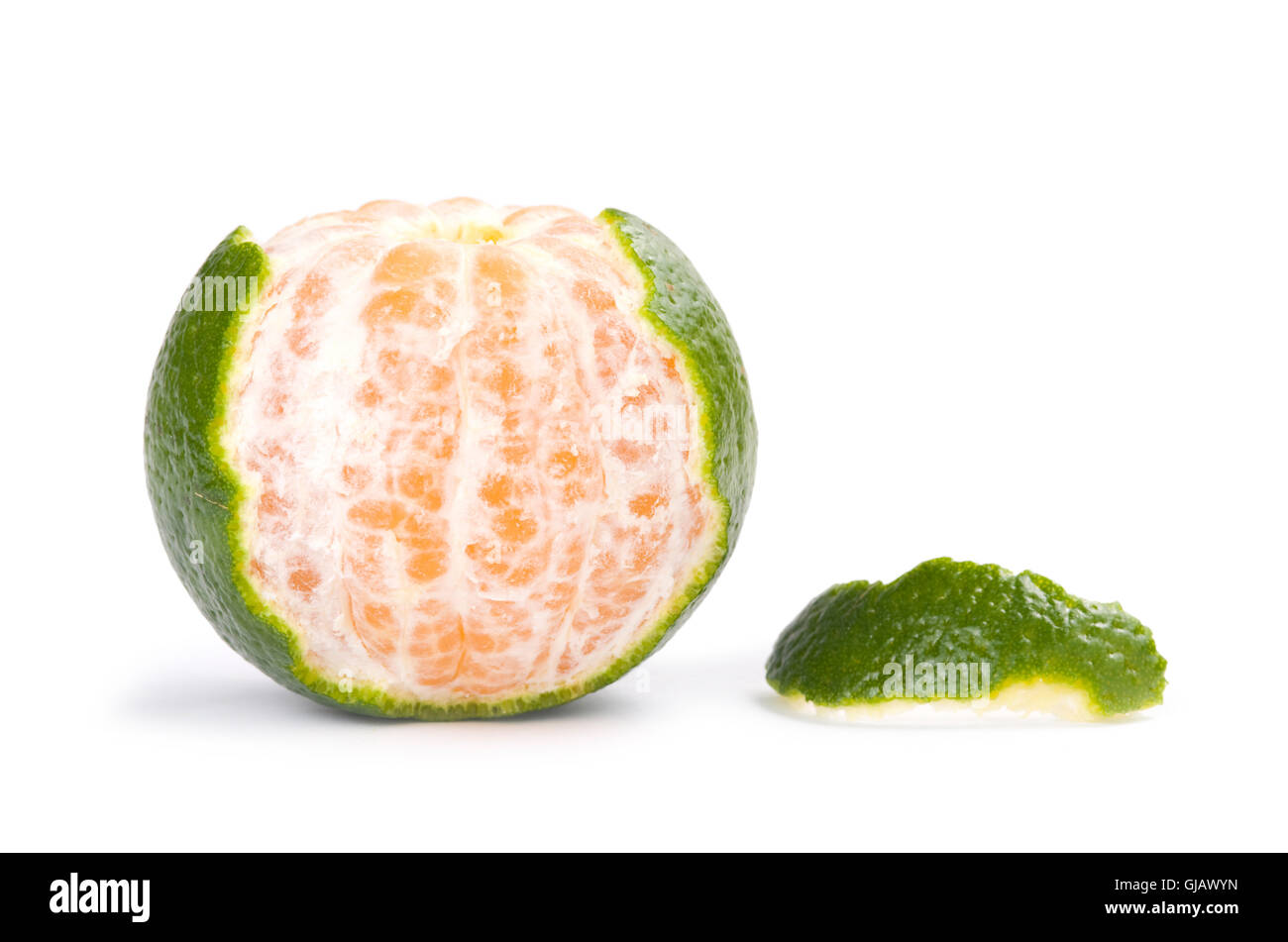 Rodaja de mandarina fresca Foto de stock