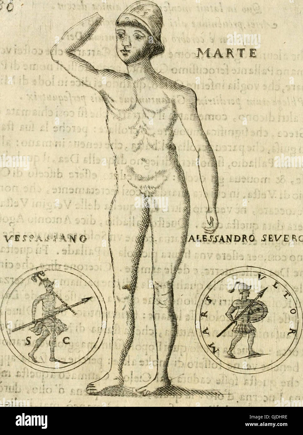 Nota del mvseo overo, Memorie di Lodovico Moscardó (1656) Foto de stock