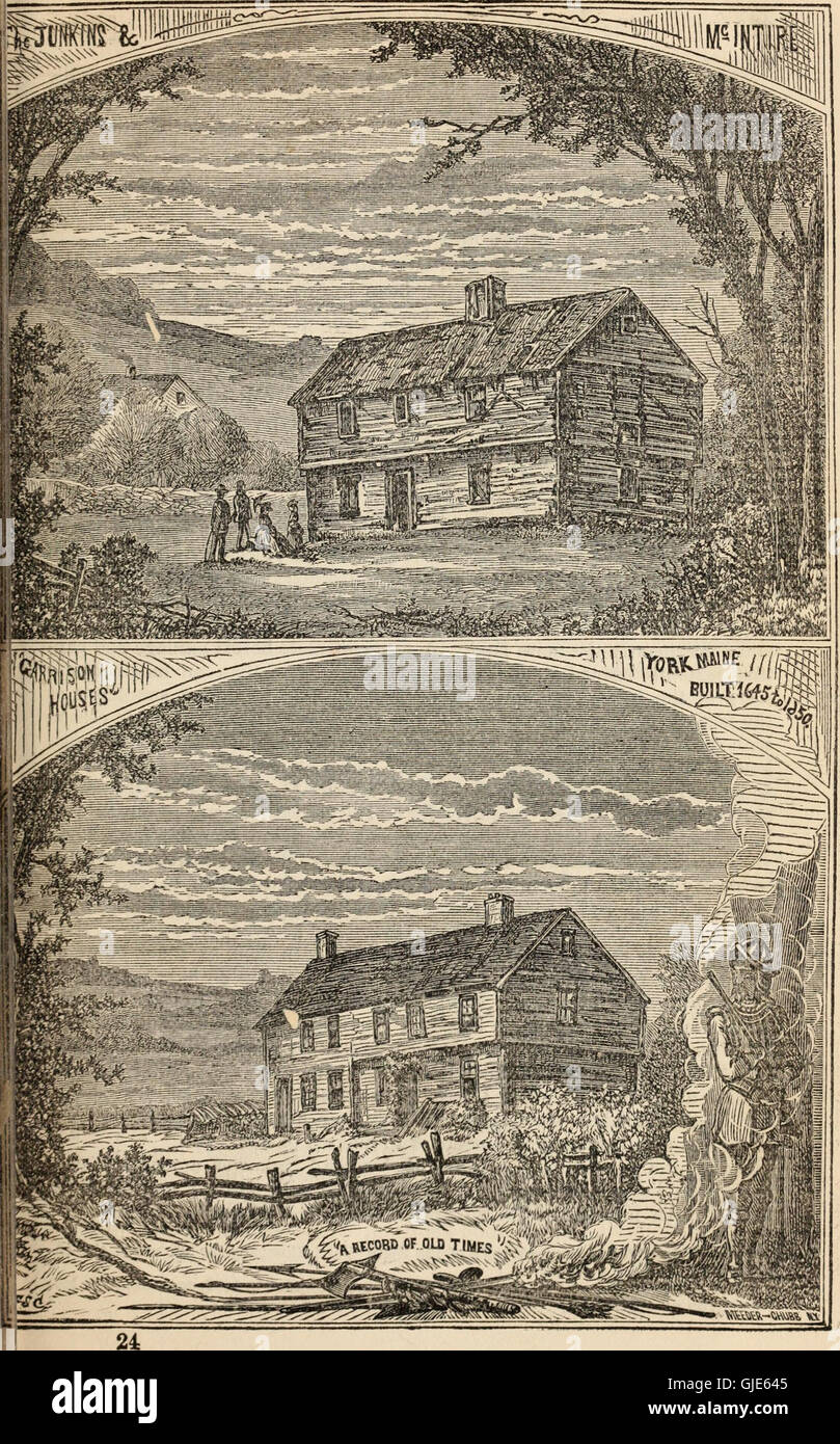 La Nueva Inglaterra histórico y genealógico (1874) Foto de stock
