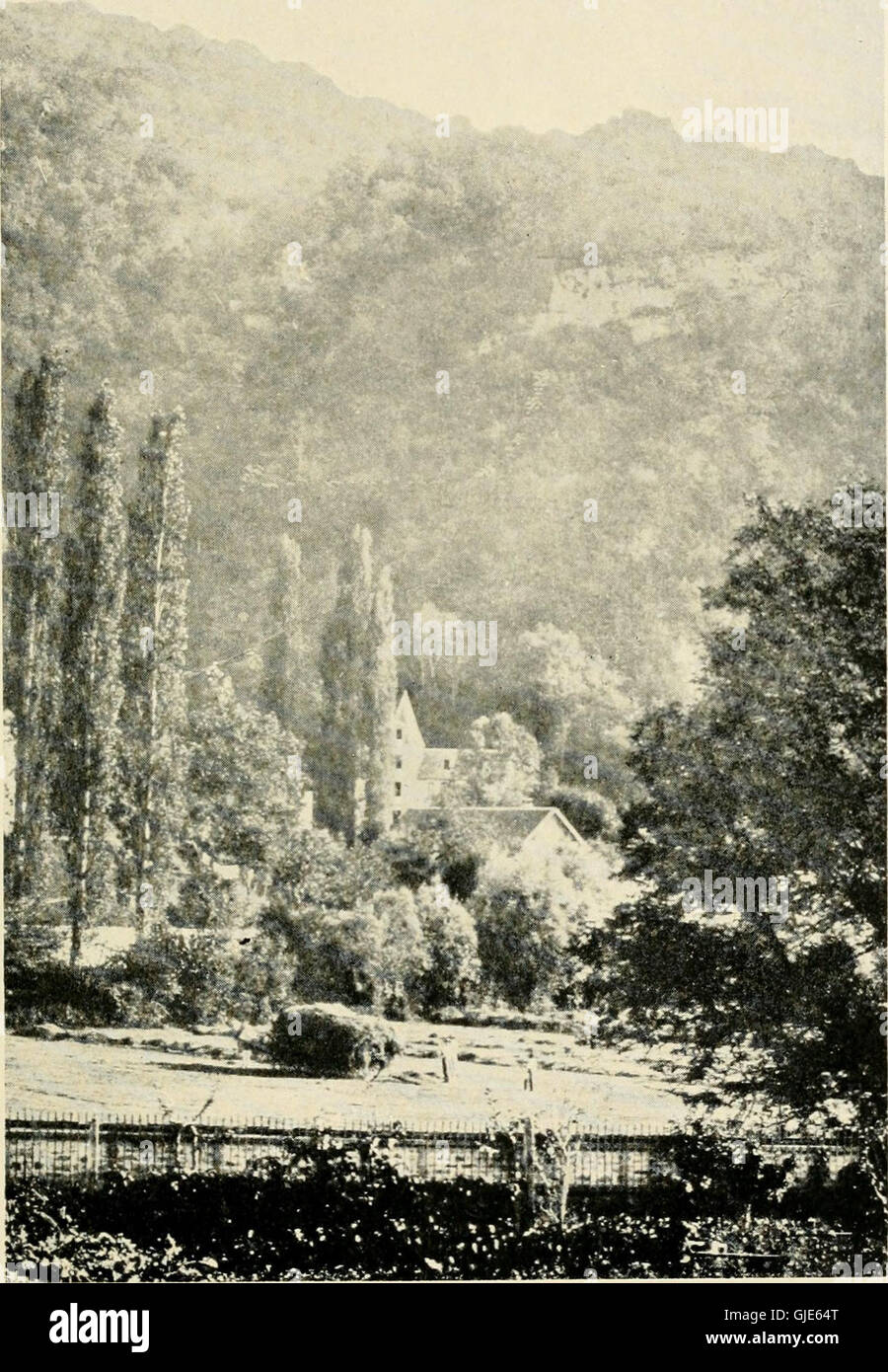 Francia Unfrequented por río y Mead y la ciudad (1910) Foto de stock