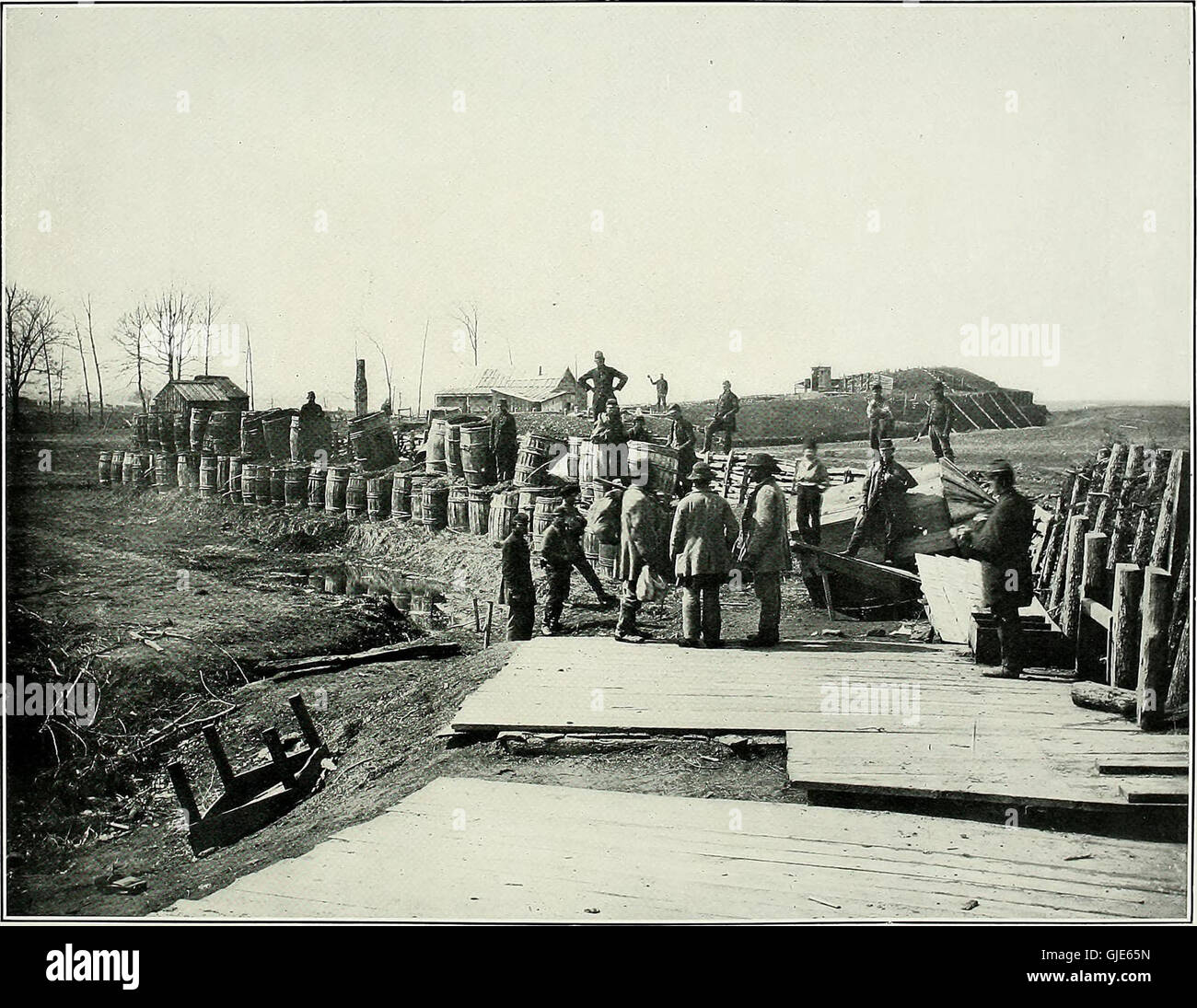 Las fotografías originales tomadas en los campos de batalla durante la Guerra Civil de los Estados Unidos (1907) Foto de stock