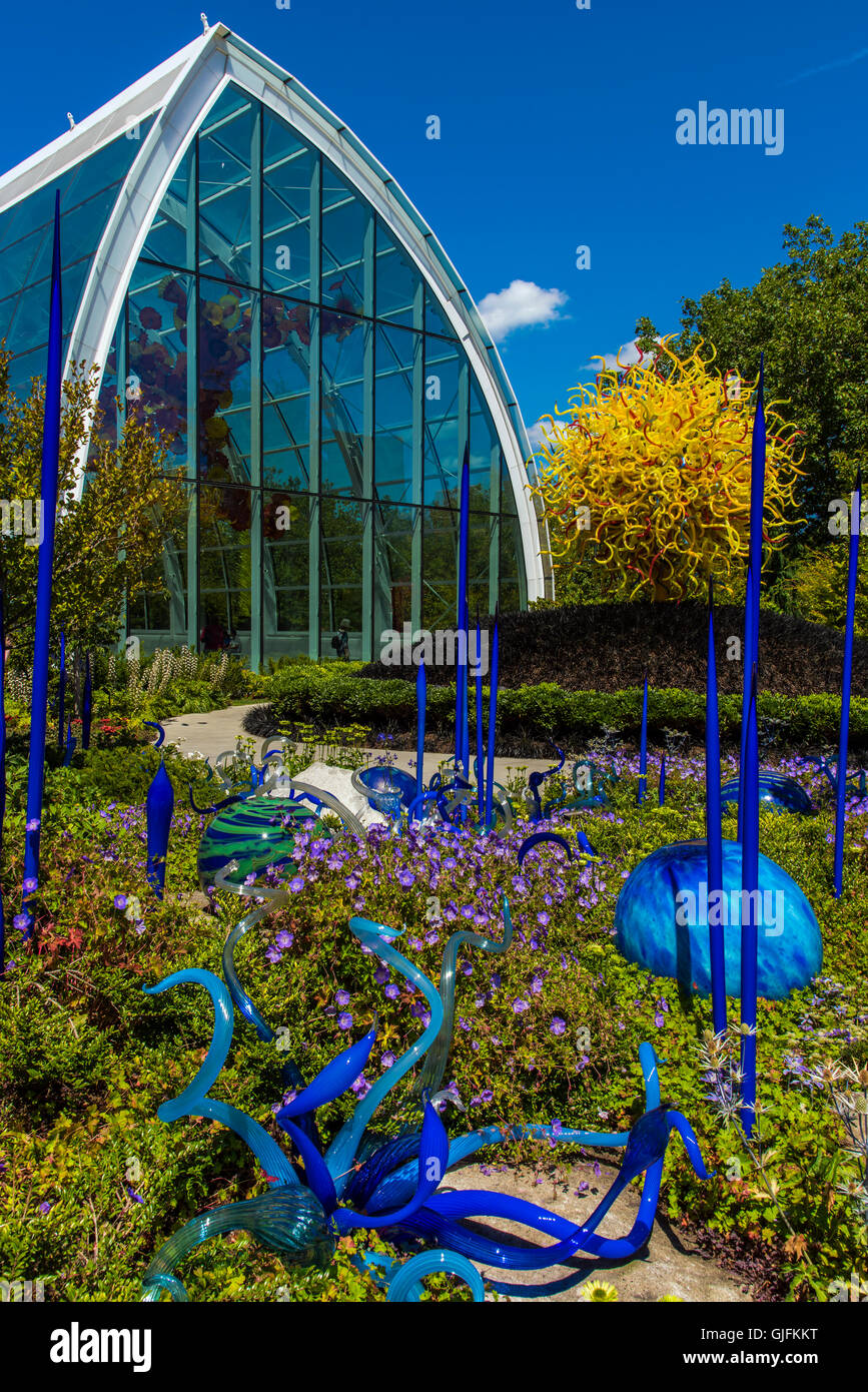 Chihuly Jardín y vidrio, Seattle, Washington, EE.UU. Foto de stock
