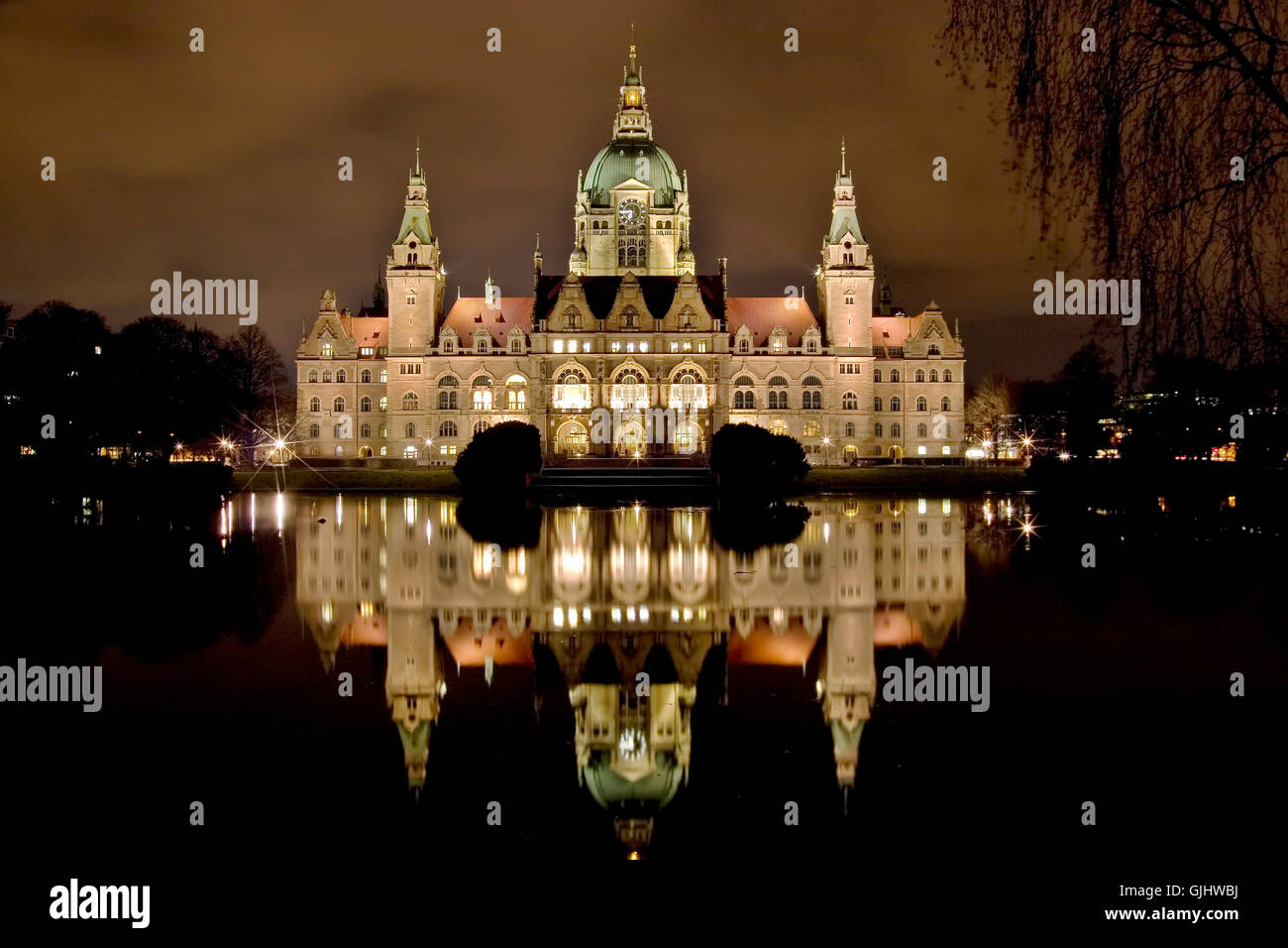 Ayuntamiento de la capital provincial de Hannover Foto de stock