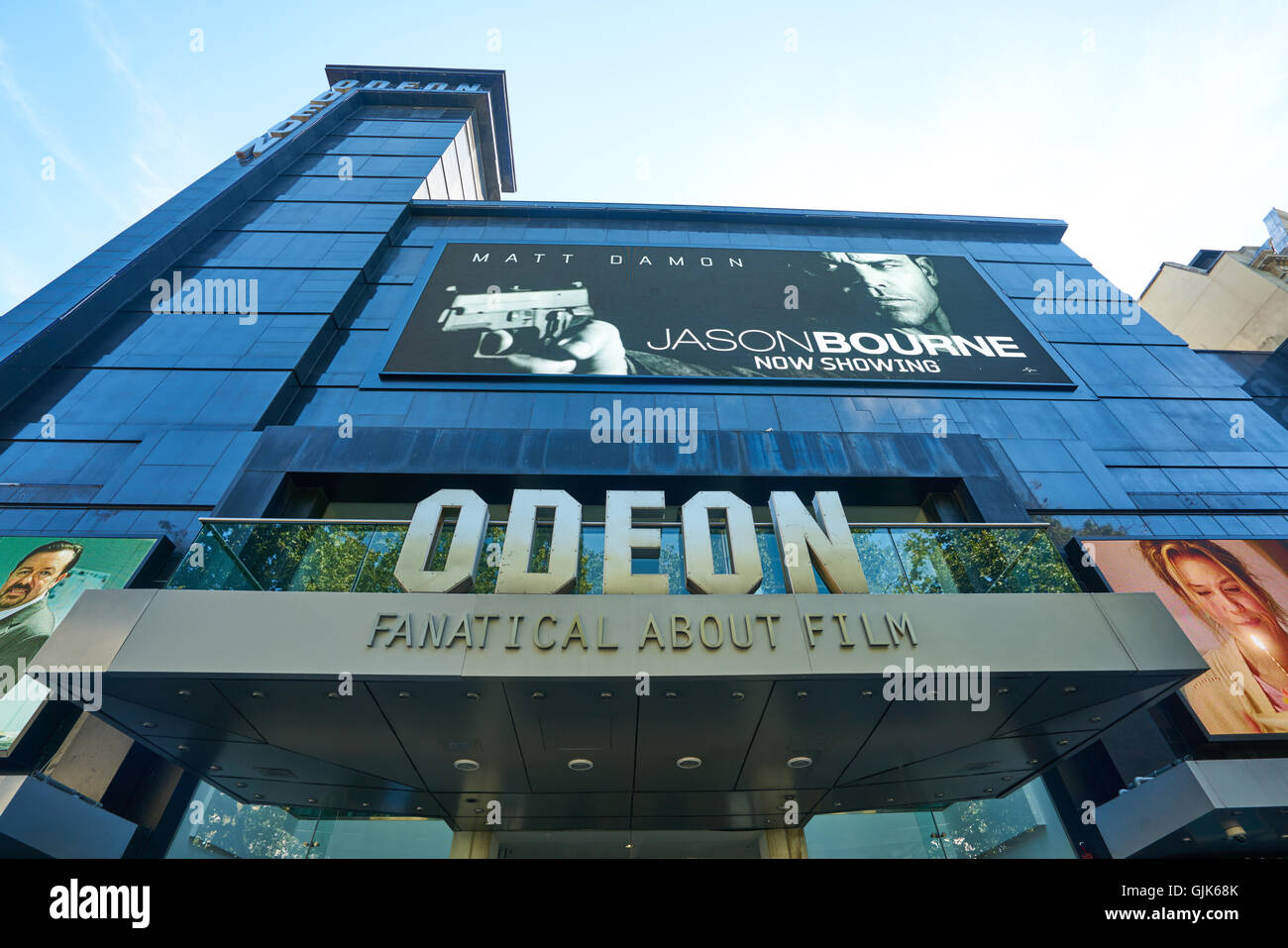 Cine Odeon Leicester Square de Londres Foto de stock
