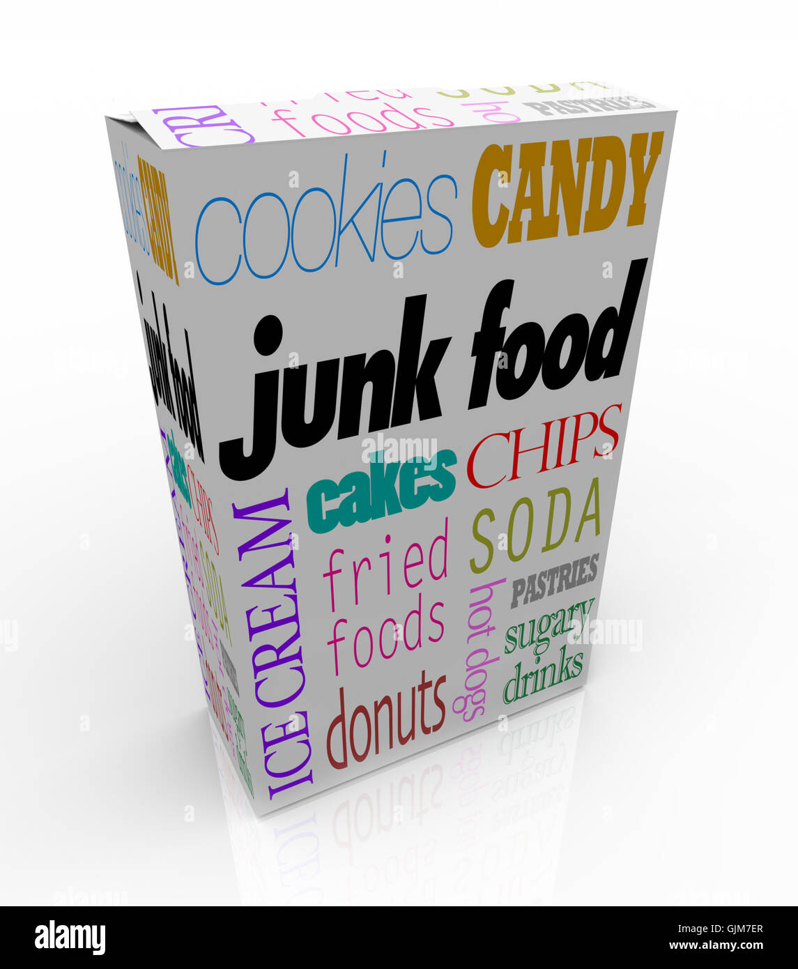 La caja de comida basura - Mala Nutrición opciones para tu dieta Foto de stock