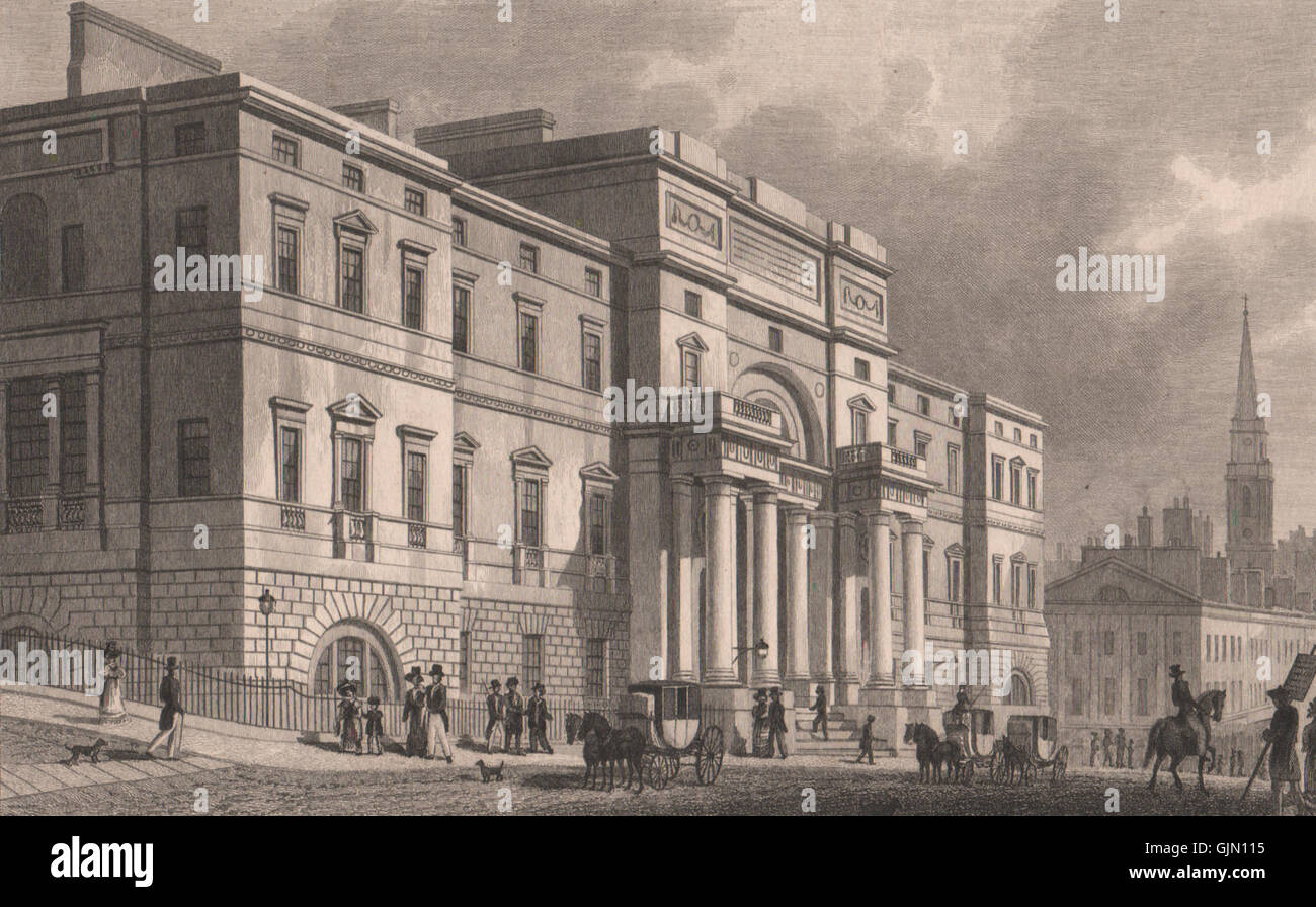 Universidad de Edimburgo. Antiguo Colegio, South Bridge. La escuela de derecho. Pastor, 1833 Foto de stock