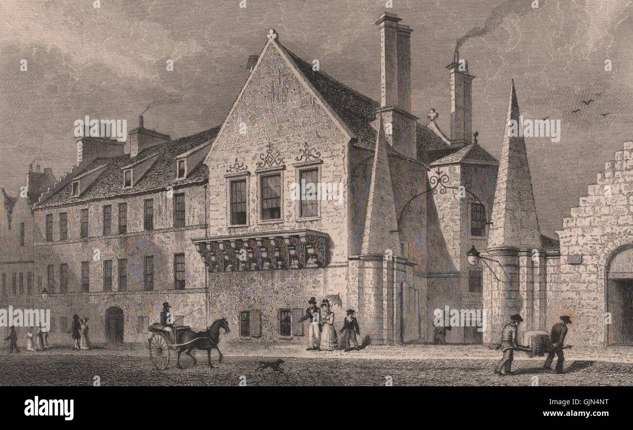 Universidad de Edimburgo. Moray House, Canongate. Regent Murray. Pastor, 1833 Foto de stock