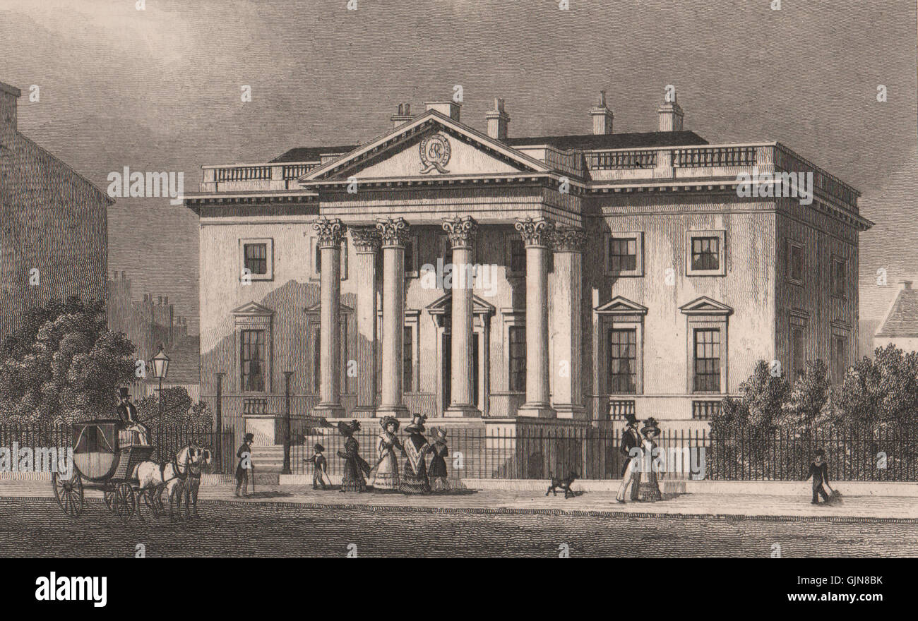 Edimburgo. Los médicos' Hall, George Street (sitio de la cúpula). Pastor, 1833 Foto de stock