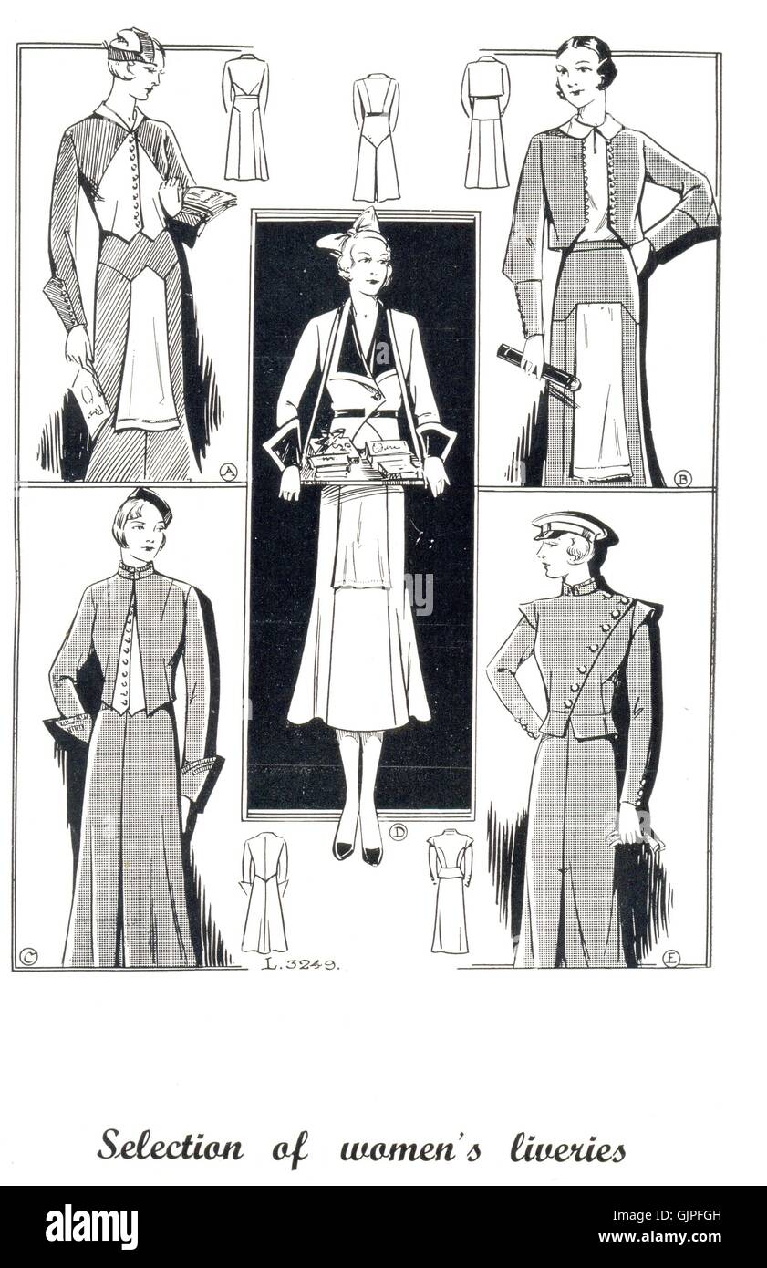 Selección de la mujer desde el Royal liveries Catálogo de Prendas de Vestir librea Foto de stock