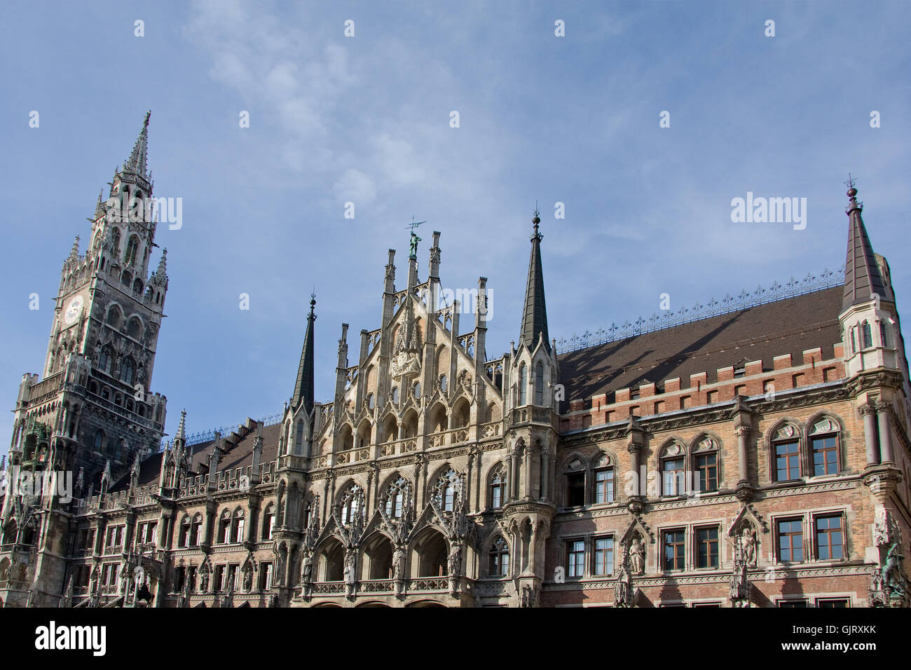 Ayuntamiento de torre de Munich Foto de stock