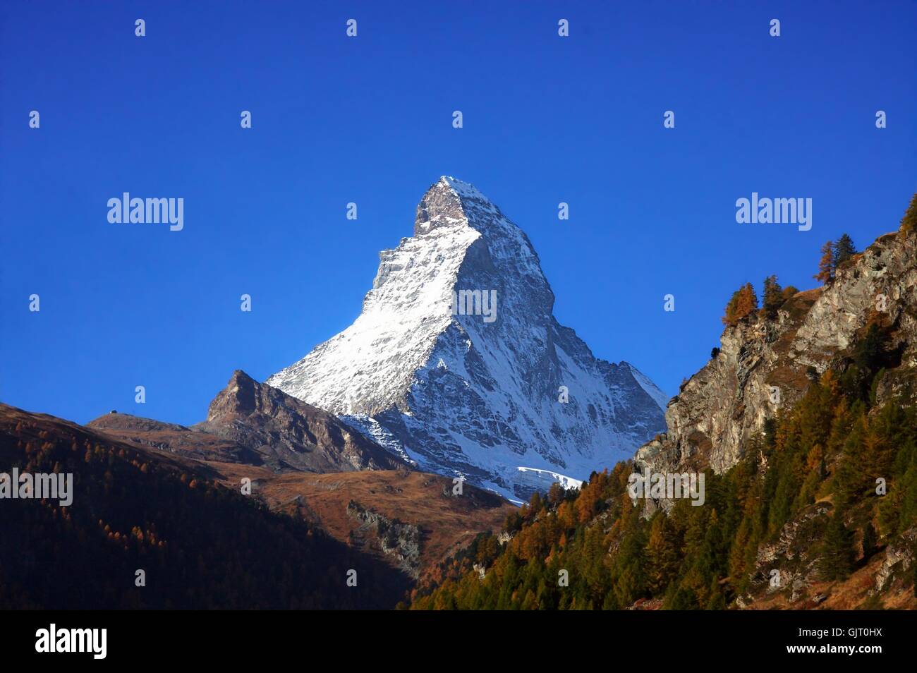 En la tarde del Matterhorn Foto de stock