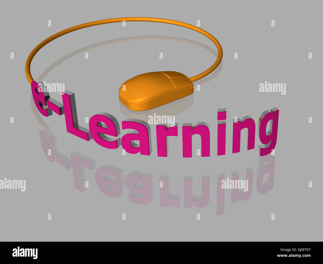 E-learning - maus - 3d Foto de stock