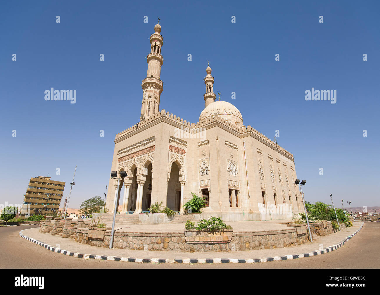 La gran mezquita de Asuán en Egipto Foto de stock