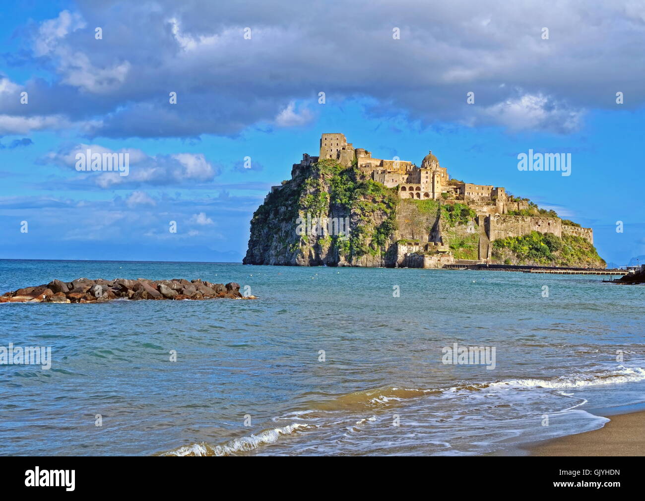 Castello Aragonese, ISCHIA, Italia Foto de stock
