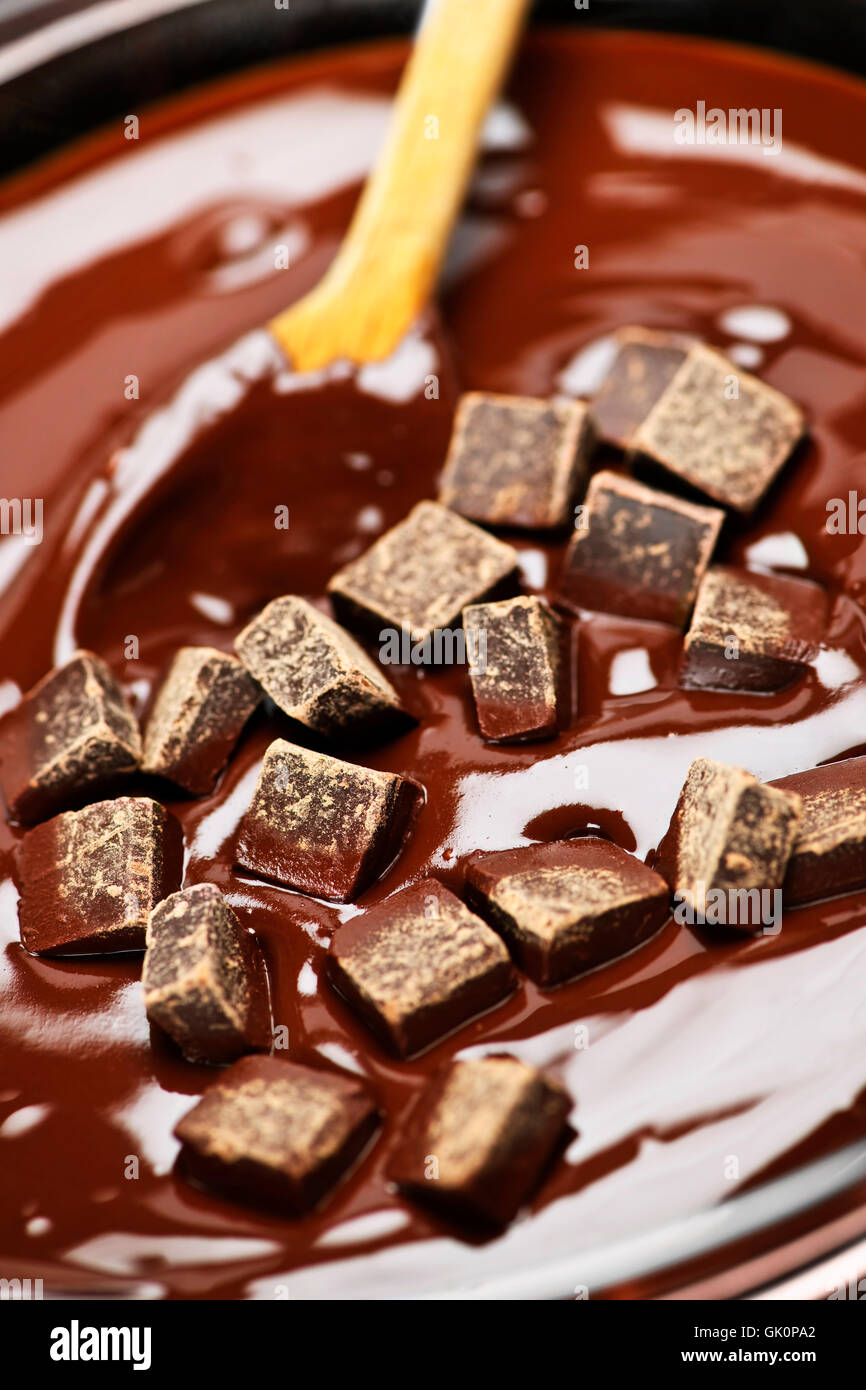 Cuchara de fundición de cacao Foto de stock