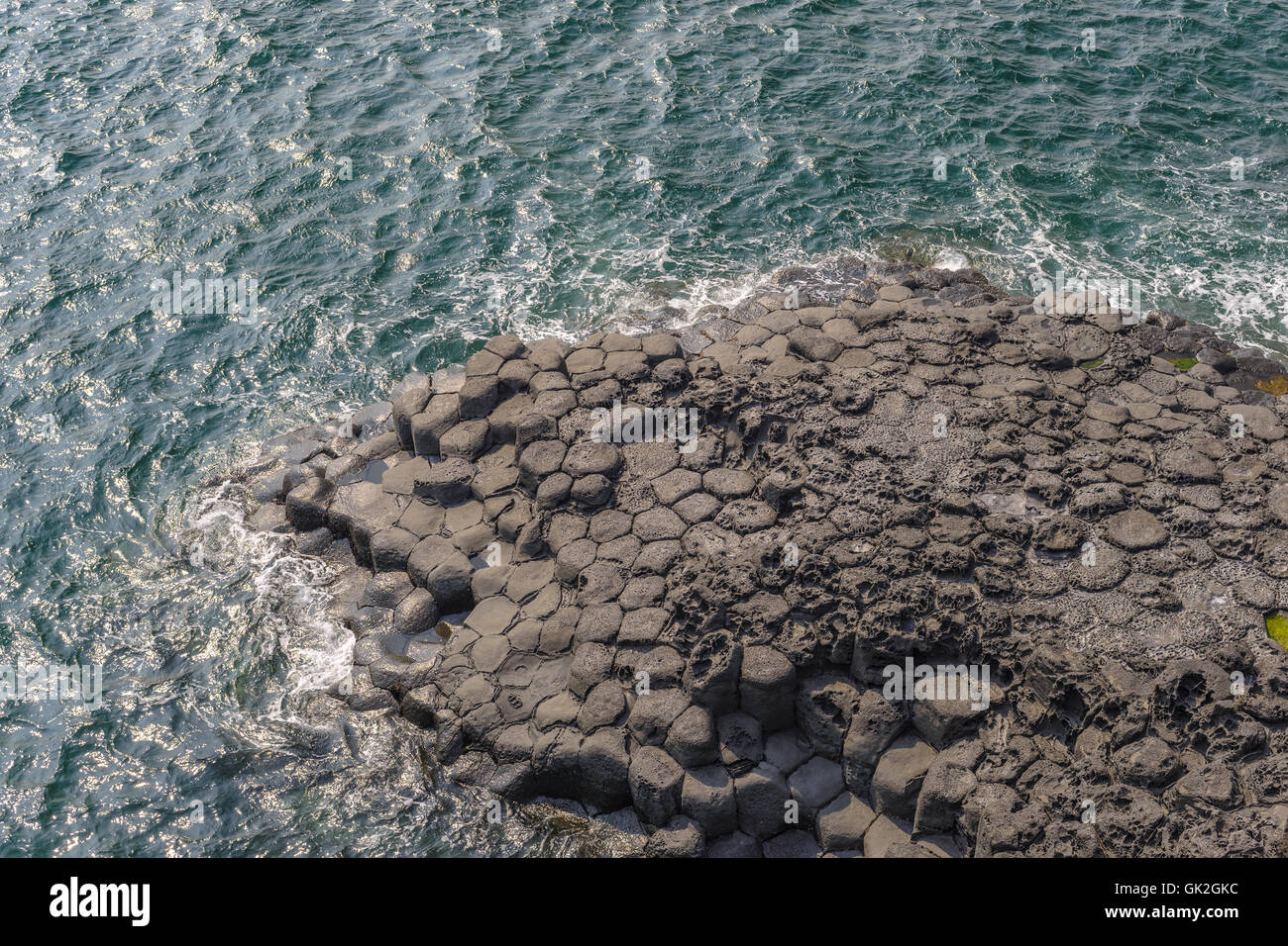 Daepo Jusangjeolli acantilado, la Isla de Jeju, Corea del Sur Foto de stock