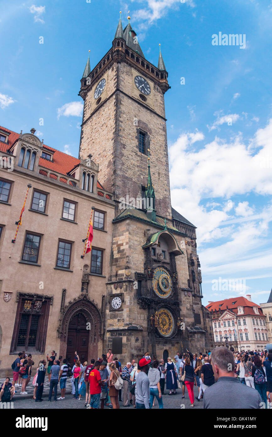 Reloj Astronómico de Praga Foto de stock