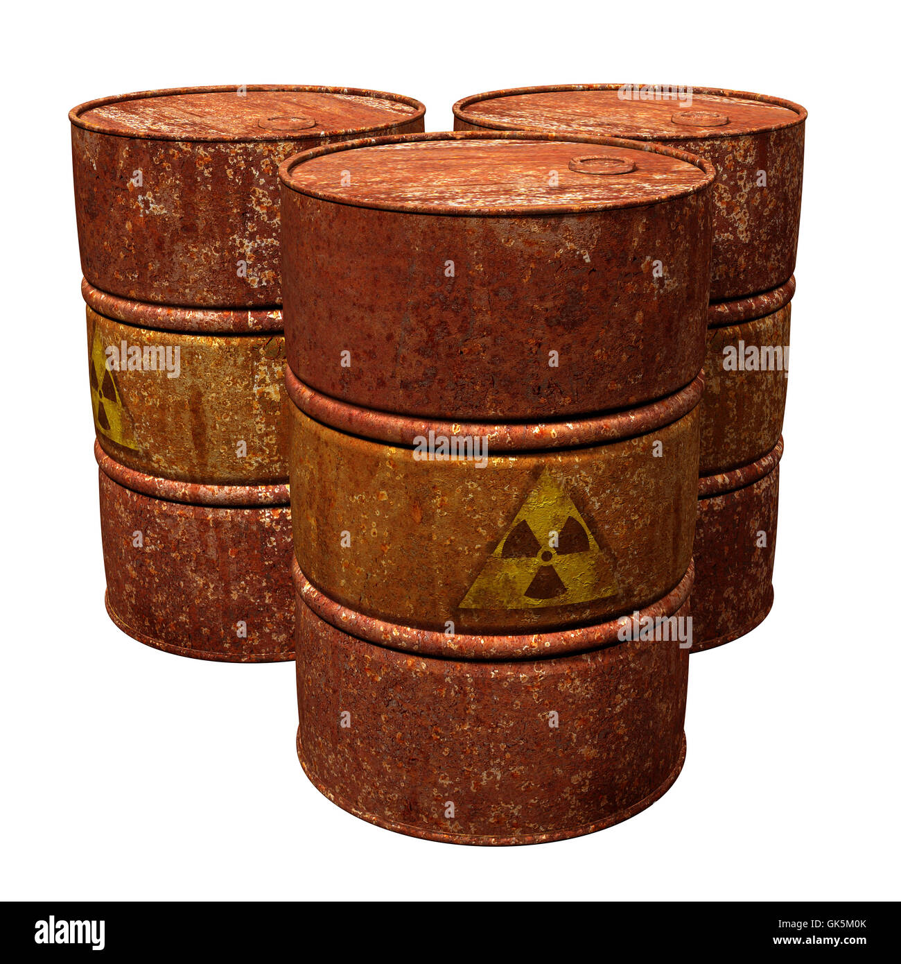 Rusty radiaciones peligrosas Foto de stock