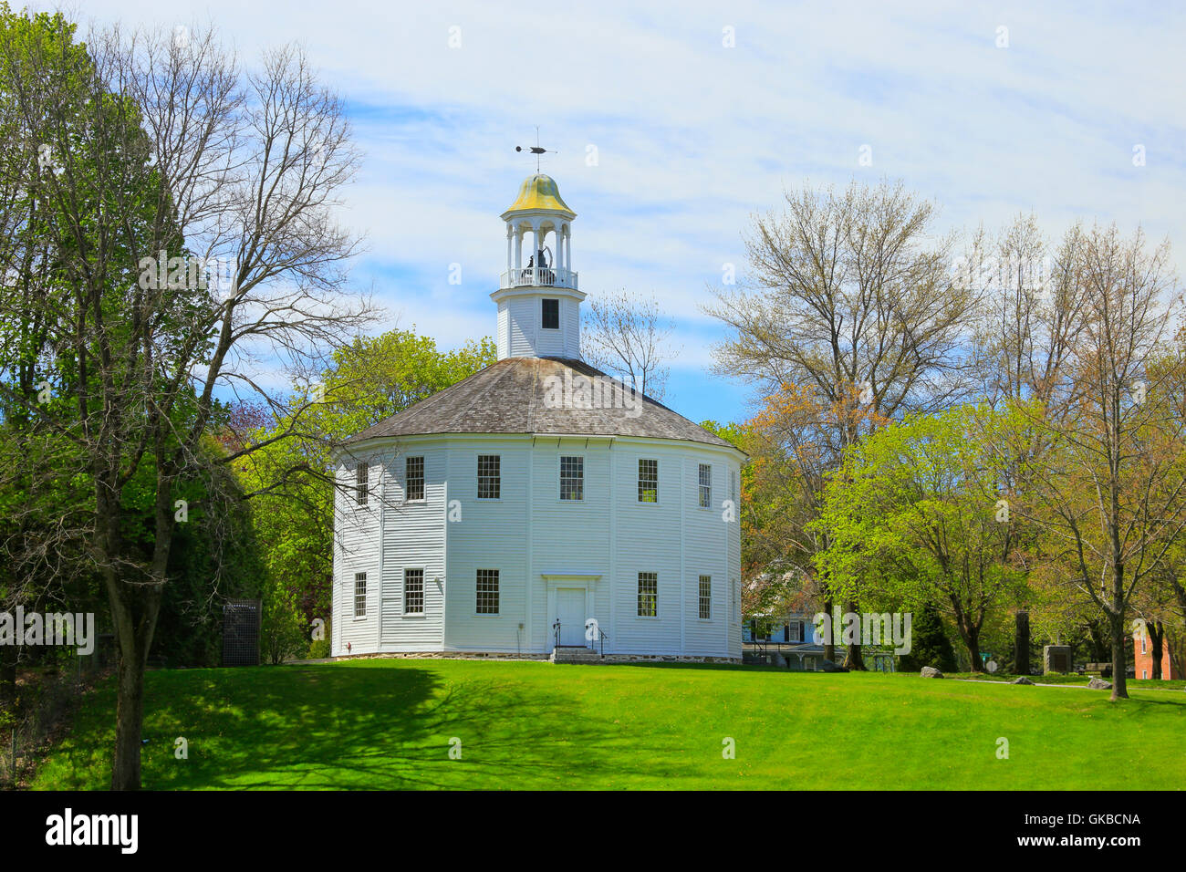 La iglesia redonda, Richmond, Vermont, EE.UU. Foto de stock