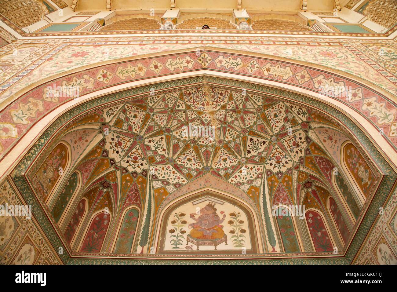 Ganesh Bol Gate, Amber Fort Palace, Jaipur, Rajasthan, India, Asia Foto de stock