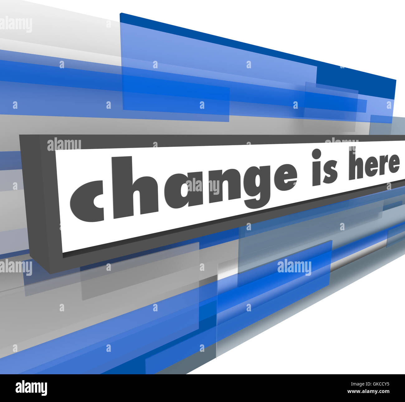 El cambio es aquí - abstracto barra azul Foto de stock