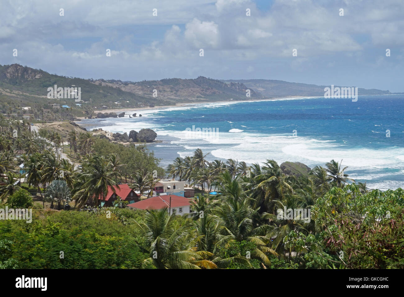Betsabé, en la Costa Atlántica de la isla Barbados Foto de stock
