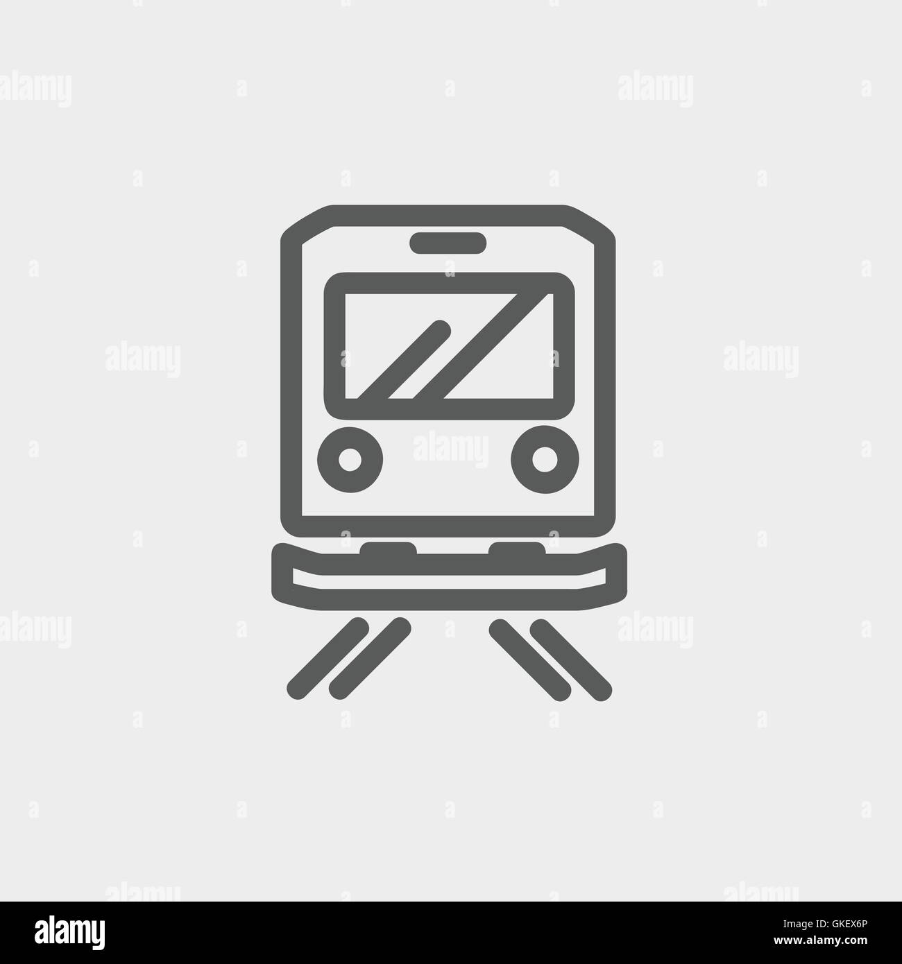 Vista Posterior Del Tren Thin Line Icono Imagen Vector De Stock Alamy