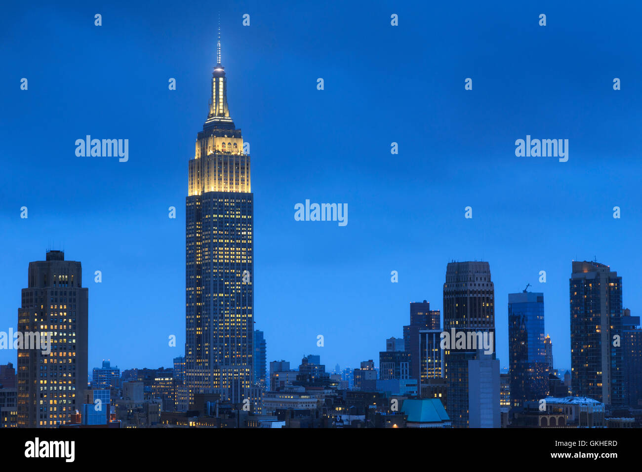 Los Estados Unidos, Nueva York, Ciudad de Nueva York, Manhattan, el Empire State Building. Foto de stock