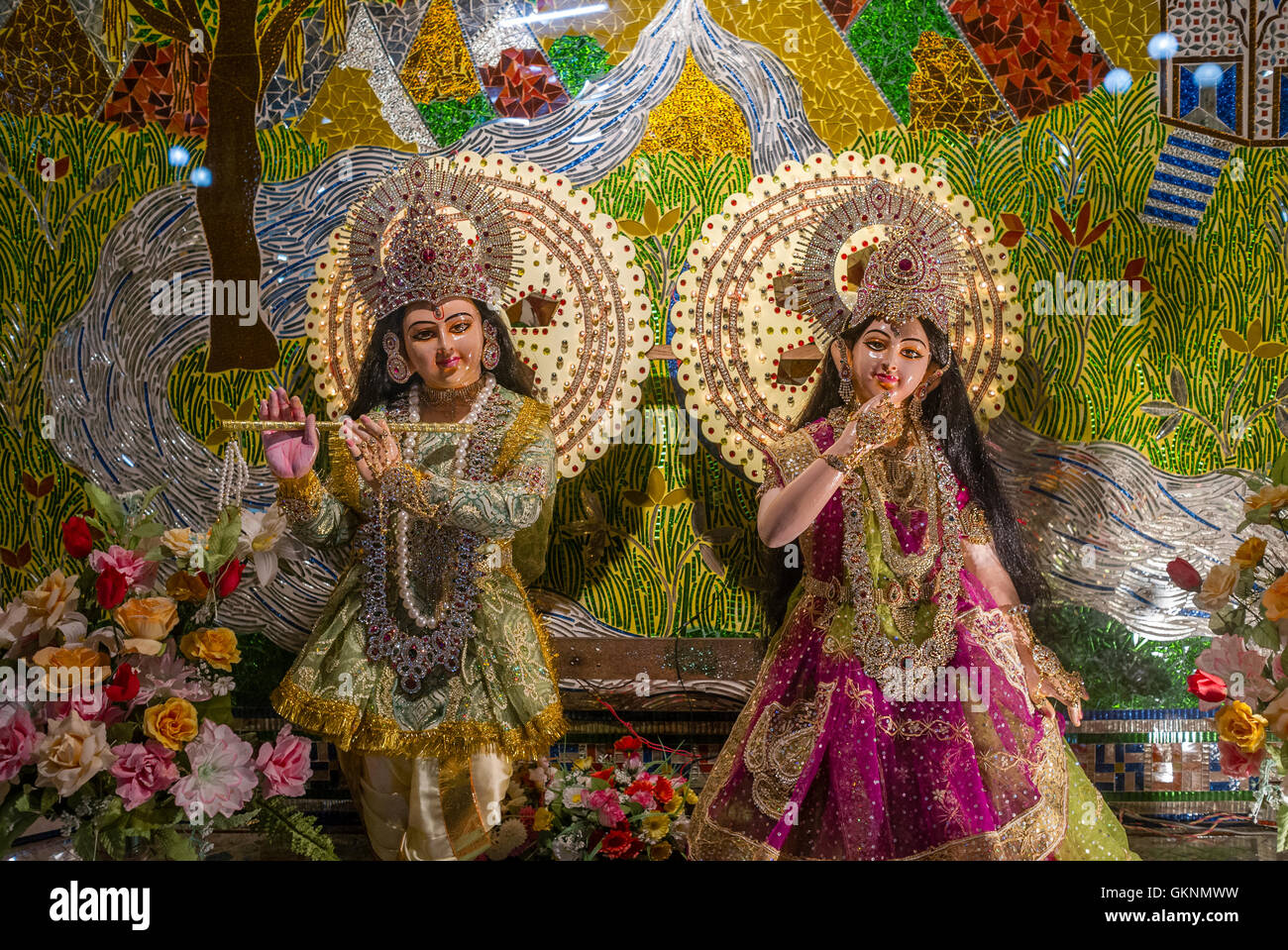 Radha Krishna ídolos, India. Foto de stock