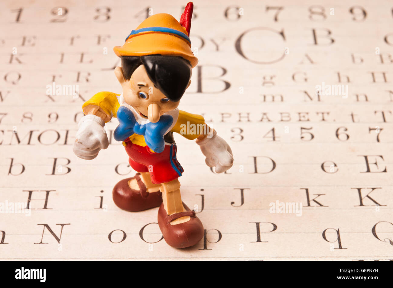 Pinocho figurilla Foto de stock